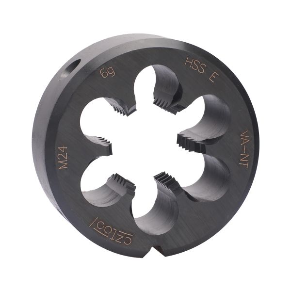 Плашка с стружколомом Bucovice Tools М24х3,0 HSSE-VA-NT DIN EN 22568 6g 55х22мм 301240 Плашка с стружколомом Bucovice Tools М24х3,0 HSSE-VA-NT DIN EN 22568 6g 55х22мм 301240