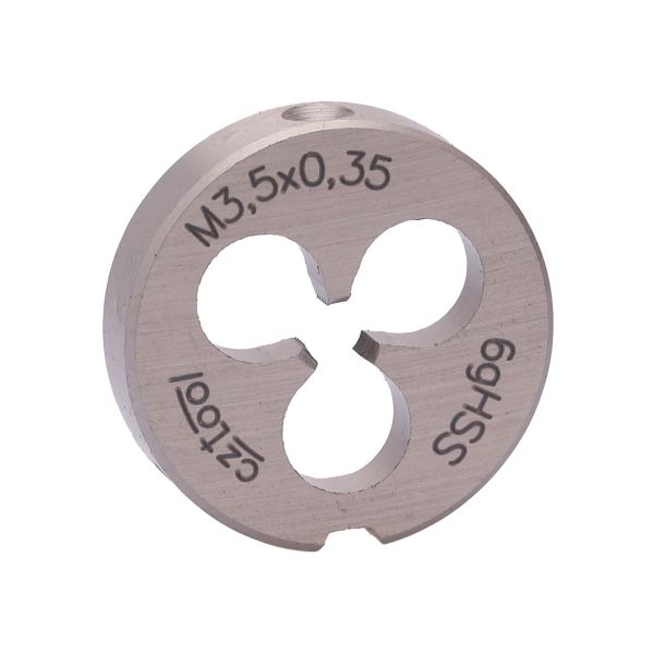 Плашка Bucovice Tools М3,5х0,35 HSS DIN EN 22568 6g 20х5мм 240036 Плашка Bucovice Tools М3,5х0,35 HSS DIN EN 22568 6g 20х5мм 240036