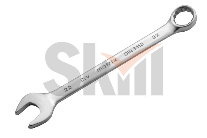 Ключ комбинированный, 22 мм, CrV, матовый хром Matrix