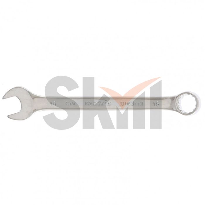 Ключ комбинированный, 18 мм, CrV, полированный хром Matrix