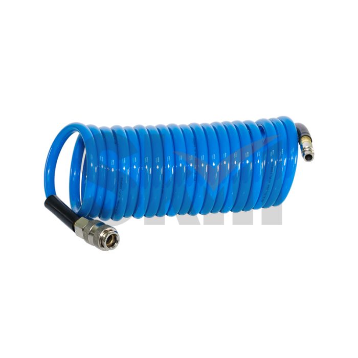 FUBAG Шланг спиральный с фитингами рапид, полиуретан, 15бар, 6x10мм, 5м