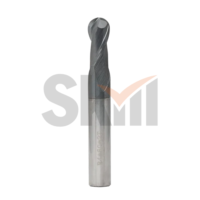 Концевая сферическая фреза 2 зуба, HRC 45, AlTiN 1х2х50 R0,5