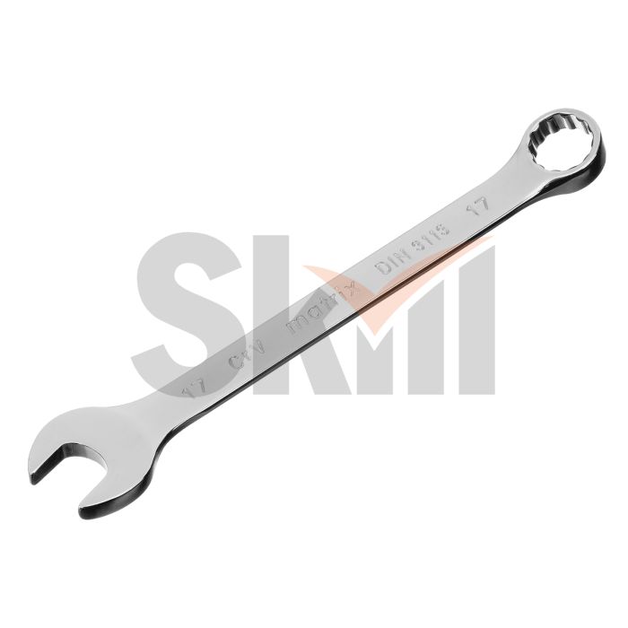 Ключ комбинированный, 17 мм, CrV, полированный хром Matrix
