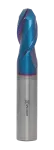 Концевая сферическая фреза 2 зуба, HRC 65, Nano Blue 1х2х50 R0,5