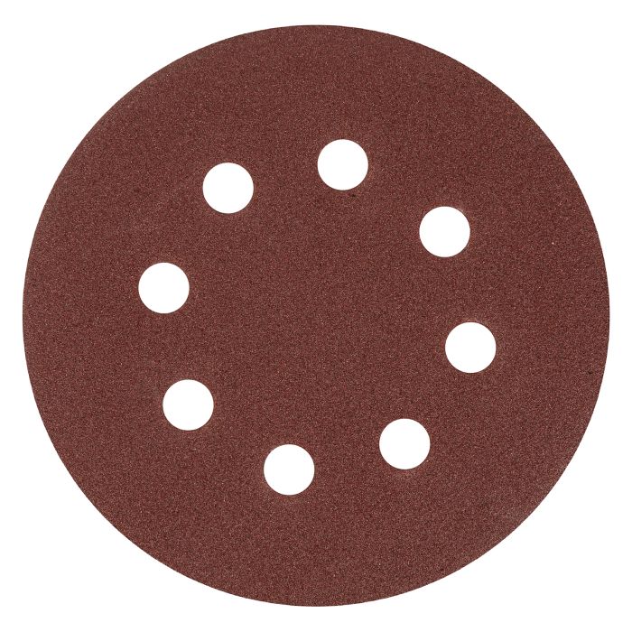 Круг абразивный на ворсовой подложке под "липучку", перфорированный, P 120, 125 мм, 5 шт.// Matrix