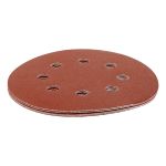 Круг абразивный на ворсовой подложке под "липучку", перфорированный, P 150, 125 мм, 5 шт.// Matrix