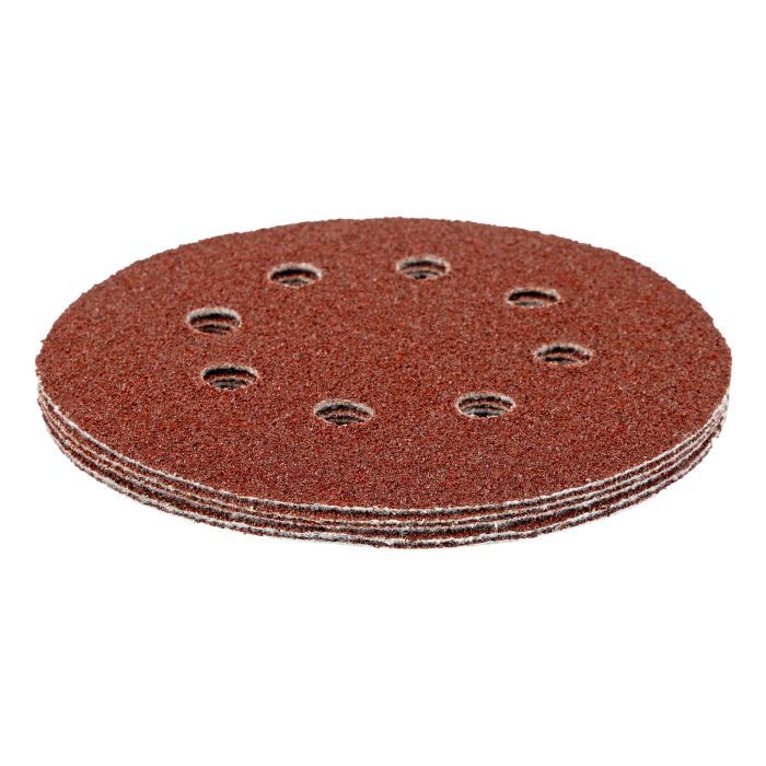 Круг абразивный на ворсовой подложке под "липучку", перфорированный, P 40, 125 мм, 5 шт.// Matrix