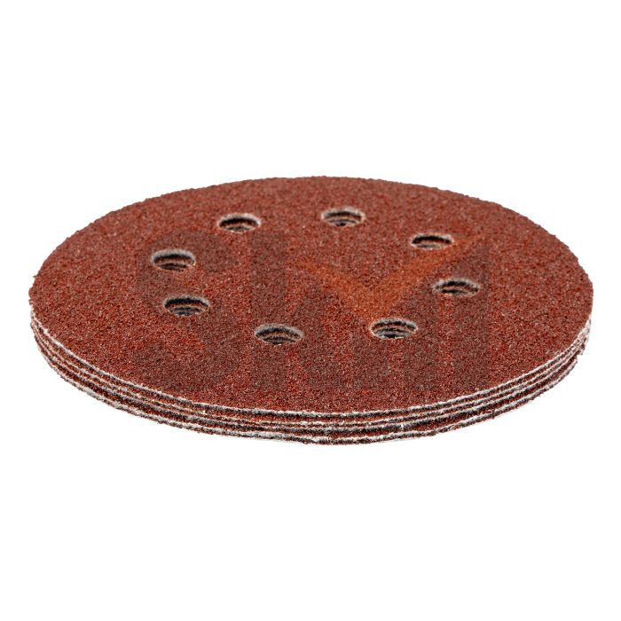 Круг абразивный на ворсовой подложке под "липучку", перфорированный, P 40, 125 мм, 5 шт.// Matrix