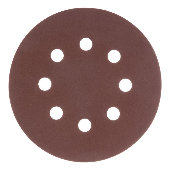 Круг абразивный на ворсовой подложке под "липучку", перфорированный, P 320, 125 мм, 5 шт.// Matrix