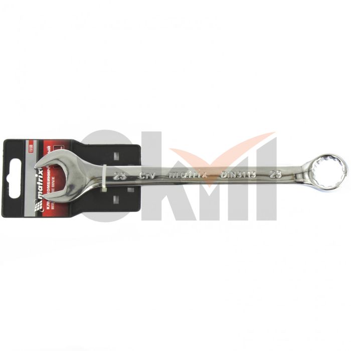 Ключ комбинированный, 23 мм, CrV, полированный хром Matrix