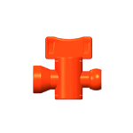 Вентиль запорный для подачи СОЖ 1/4" оранжевый