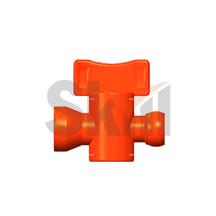 Вентиль запорный для подачи СОЖ 1/4" оранжевый