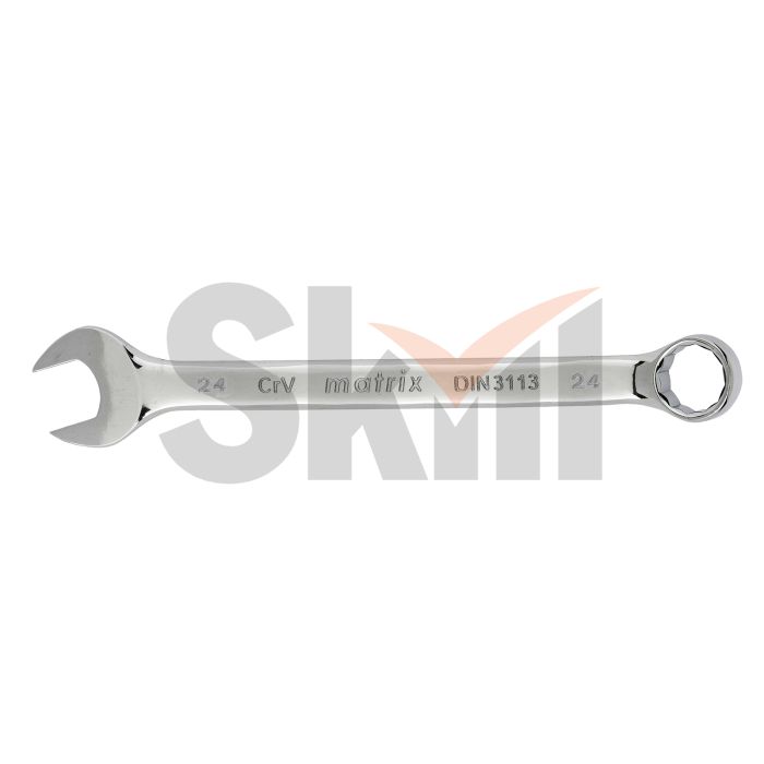 Ключ комбинированный, 24 мм, CrV, полированный хром Matrix