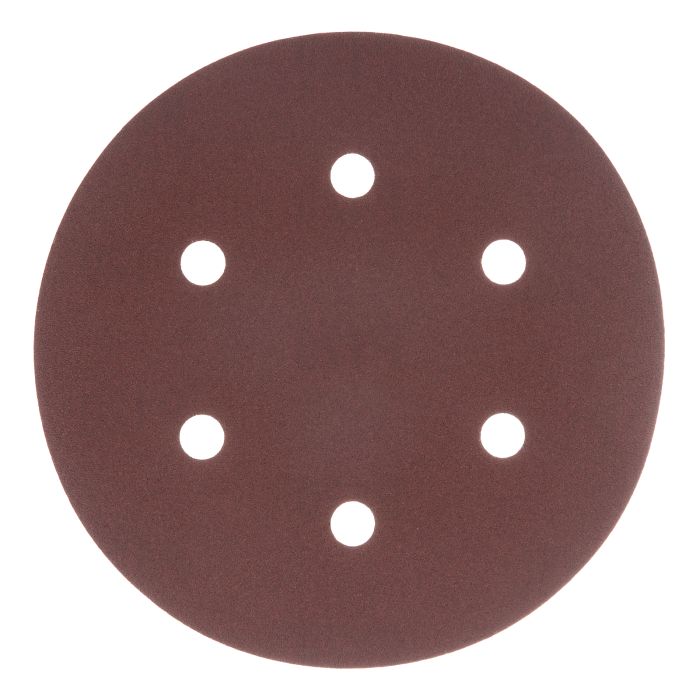 Круг абразивный на ворсовой подложке под "липучку", перфорированный, P 120, 150 мм, 5 шт.// Matrix