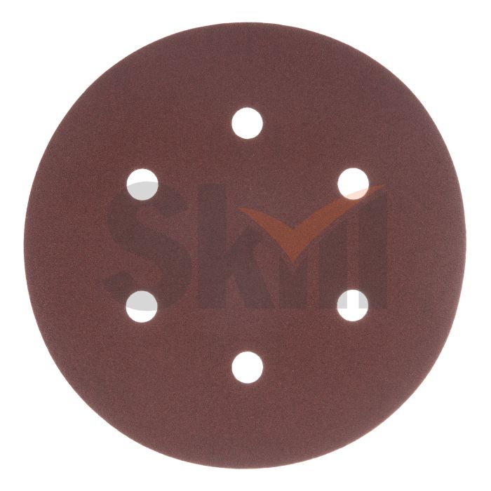 Круг абразивный на ворсовой подложке под "липучку", перфорированный, P 120, 150 мм, 5 шт.// Matrix