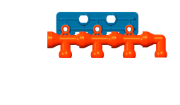 Разветвитель из 1 в 4 проходной 1/4"