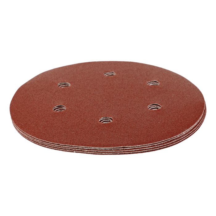 Круг абразивный на ворсовой подложке под "липучку", перфорированный, P 150, 150 мм, 5 шт.// Matrix