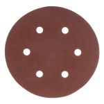 Круг абразивный на ворсовой подложке под "липучку", перфорированный, P 180, 150 мм, 5 шт.// Matrix