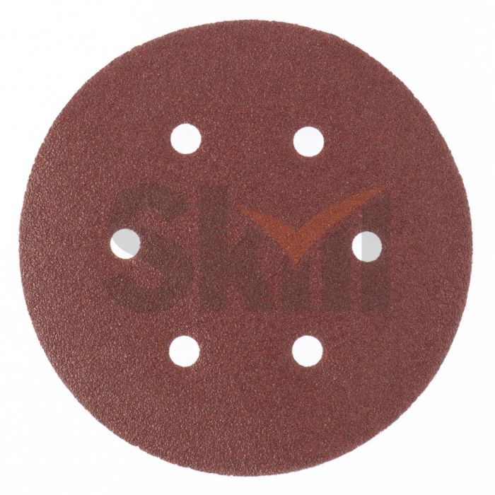 Круг абразивный на ворсовой подложке под "липучку", перфорированный, P 280, 150 мм, 5 шт.// Matrix