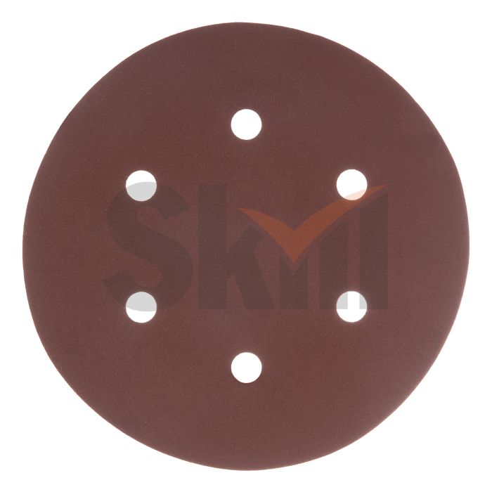 Круг абразивный на ворсовой подложке под "липучку", перфорированный, P 320, 150 мм, 5 шт.// Matrix