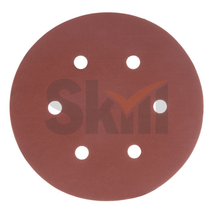 Круг абразивный на ворсовой подложке под "липучку", перфорированный, P 600, 150 мм, 5 шт.// Matrix