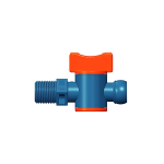 Вентиль запорный резьбовой для подачи СОЖ 3/8" - G3/8 синий