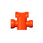 Вентиль запорный для подачи СОЖ 3/8" оранжевый