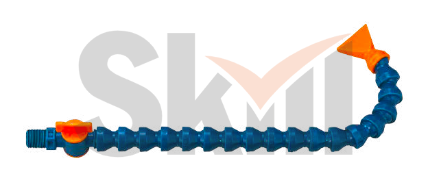 Трубка для подачи СОЖ 3/8" в сборе с запорным вентилем G3/8, плоское сопло