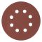 Круг абразивный на ворсовой подложке под "липучку", перфорированный, P 180, 125 мм, 5 шт.// Matrix