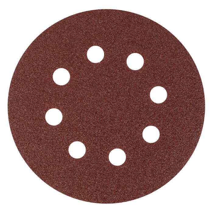 Круг абразивный на ворсовой подложке под "липучку", перфорированный, P 60, 125 мм, 5 шт.// Matrix