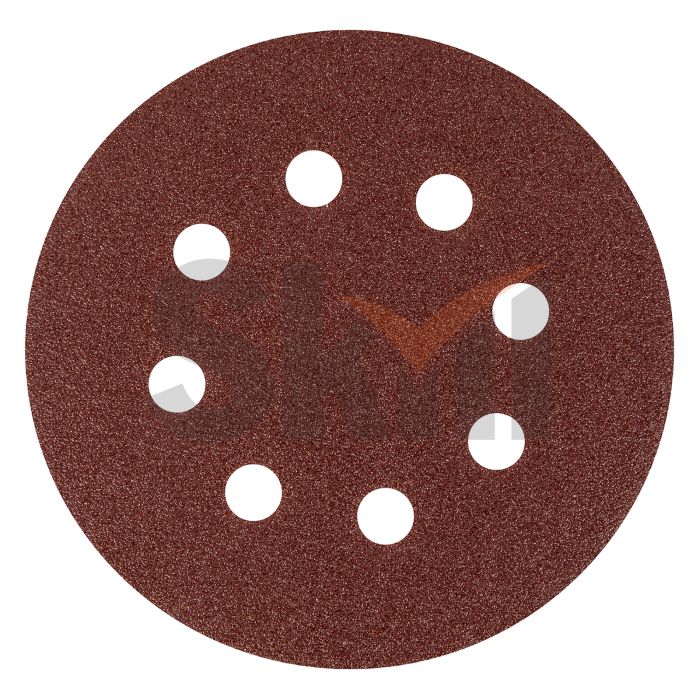 Круг абразивный на ворсовой подложке под "липучку", перфорированный, P 60, 125 мм, 5 шт.// Matrix