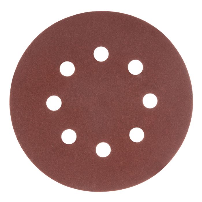 Круг абразивный на ворсовой подложке под "липучку", перфорированный, P 240, 125 мм, 5 шт.// Matrix
