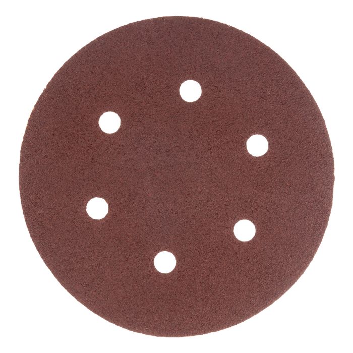 Круг абразивный на ворсовой подложке под "липучку", перфорированный, P 40, 150 мм, 5 шт.// Matrix