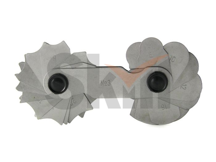 Набор шаблонов радиусных №3 (R 7-25мм) КЛБ