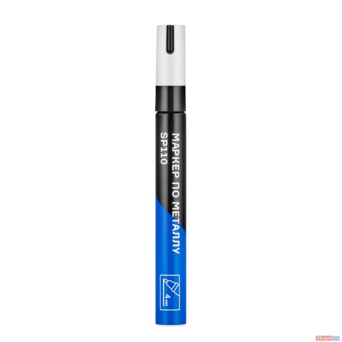 Маркер по металлу, чёрный, до 4 мм