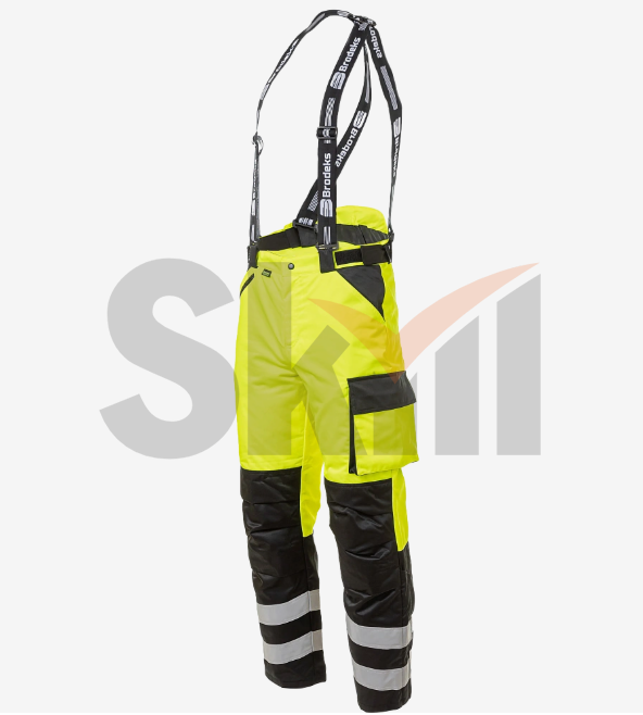 Зимние сигнальные брюки Brodeks KW 308, желтый/черный