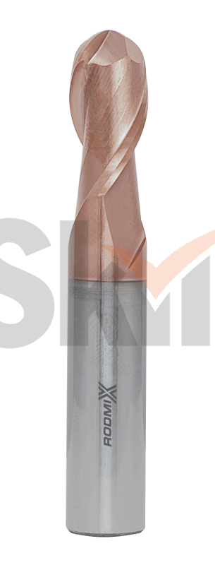 Концевая сферическая фреза 4 зуба, HRC 55, TiSiN 4х8х50 R2