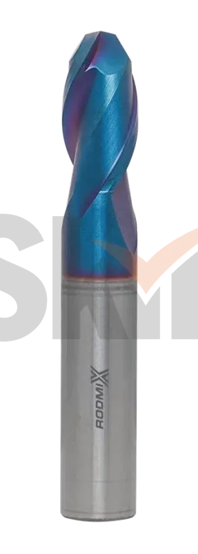 Концевая сферическая фреза 4 зуба, HRC 65, Nano Blue 5x10x50 R2,5