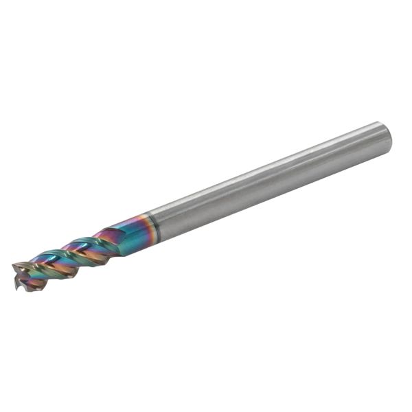 Концевая фреза с плоским торцом для алюминиевых сплавов, 3 зуба, HRC 45, удлиненная 6х30х75