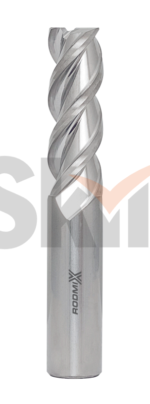 Концевая фреза с плоским торцом для алюминиевых сплавов, 3 зуба, HRC 45 12х36х75