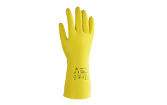Химические перчатки из латекса JHG-101 Acid Eco с хлопковым напылением - XL