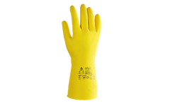 Химические перчатки из латекса Atom Universal с хлопковым напылением - M