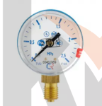 Манометр с поверкой 2,5 МПа, кислород