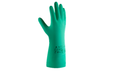 Химические перчатки из нитрила Atom Oil с хлопковым напылением - L