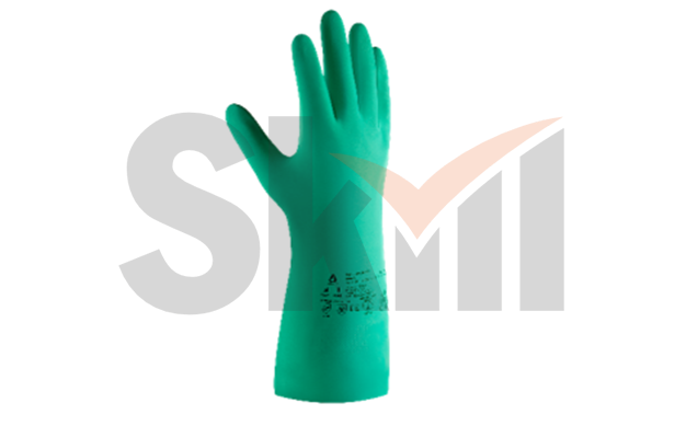 Химические перчатки из нитрила Atom Oil с хлопковым напылением - XXL