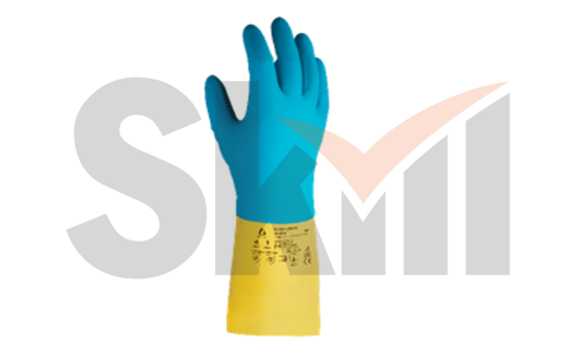 Химические перчатки из смеси неопрена и латекса Atom Duo с хлопковым напылением - XXL