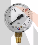 Манометр 25,0 МПа, 1/8 NPT, углекислый газ