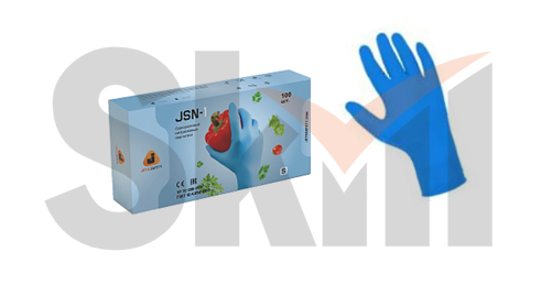Одноразовые нитриловые перчатки Jeta Safety (голубые) JSN-1 - 107