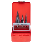 Набор из 3 шт ступенчатых сверл со спиральной канавкой 4-12, 4-20, 4-30