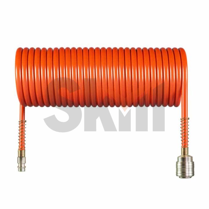 Спиральный воздушный шланг с фитингами Rapid,10 бар, 8х6 мм, 15 м. AERO